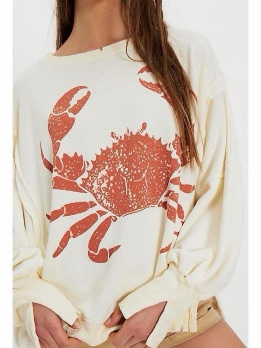 Free People Graphic Camden Crab Sweatshirt - New With Tags